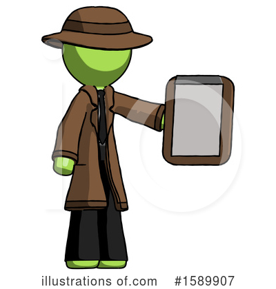 Royalty-Free (RF) Green Design Mascot Clipart Illustration by Leo Blanchette - Stock Sample #1589907