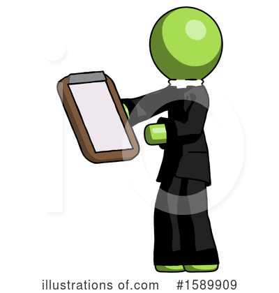 Royalty-Free (RF) Green Design Mascot Clipart Illustration by Leo Blanchette - Stock Sample #1589909