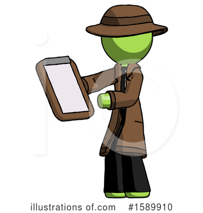 Royalty-Free (RF) Green Design Mascot Clipart Illustration by Leo Blanchette - Stock Sample #1589910