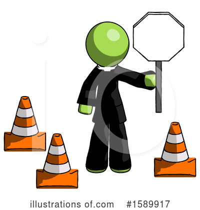 Royalty-Free (RF) Green Design Mascot Clipart Illustration by Leo Blanchette - Stock Sample #1589917