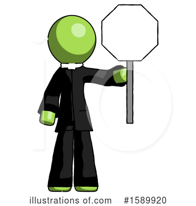 Royalty-Free (RF) Green Design Mascot Clipart Illustration by Leo Blanchette - Stock Sample #1589920