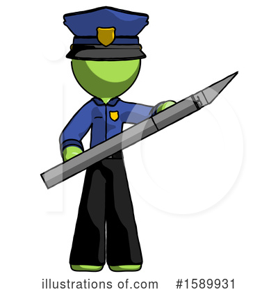 Royalty-Free (RF) Green Design Mascot Clipart Illustration by Leo Blanchette - Stock Sample #1589931