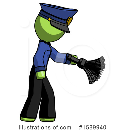 Royalty-Free (RF) Green Design Mascot Clipart Illustration by Leo Blanchette - Stock Sample #1589940