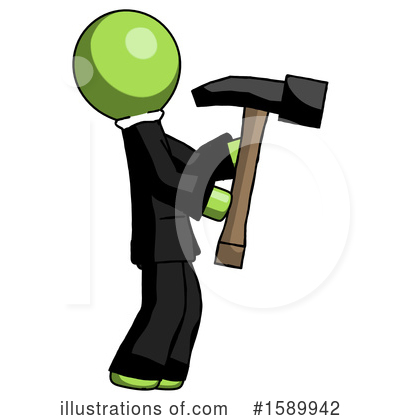 Royalty-Free (RF) Green Design Mascot Clipart Illustration by Leo Blanchette - Stock Sample #1589942