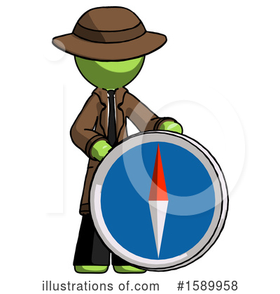 Royalty-Free (RF) Green Design Mascot Clipart Illustration by Leo Blanchette - Stock Sample #1589958