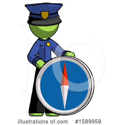 Royalty-Free (RF) Green Design Mascot Clipart Illustration by Leo Blanchette - Stock Sample #1589959