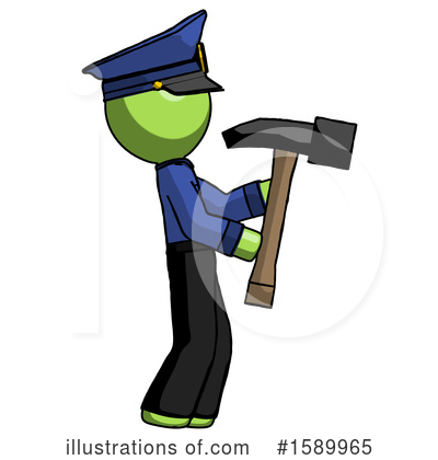 Royalty-Free (RF) Green Design Mascot Clipart Illustration by Leo Blanchette - Stock Sample #1589965