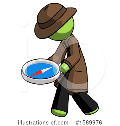 Royalty-Free (RF) Green Design Mascot Clipart Illustration by Leo Blanchette - Stock Sample #1589976