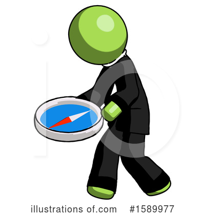 Royalty-Free (RF) Green Design Mascot Clipart Illustration by Leo Blanchette - Stock Sample #1589977