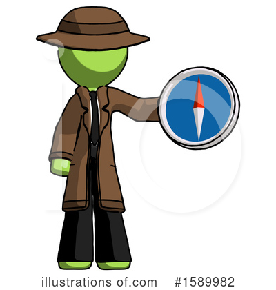 Royalty-Free (RF) Green Design Mascot Clipart Illustration by Leo Blanchette - Stock Sample #1589982