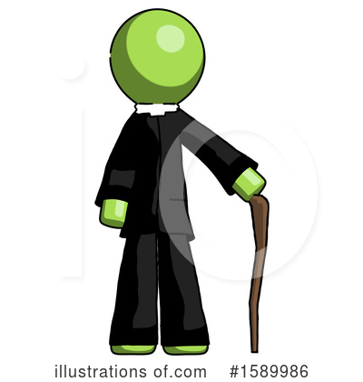 Royalty-Free (RF) Green Design Mascot Clipart Illustration by Leo Blanchette - Stock Sample #1589986