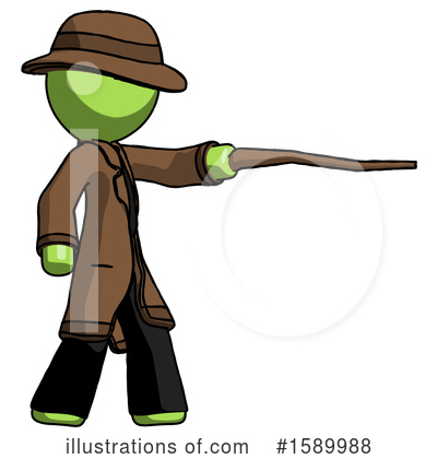 Royalty-Free (RF) Green Design Mascot Clipart Illustration by Leo Blanchette - Stock Sample #1589988