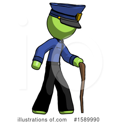 Royalty-Free (RF) Green Design Mascot Clipart Illustration by Leo Blanchette - Stock Sample #1589990