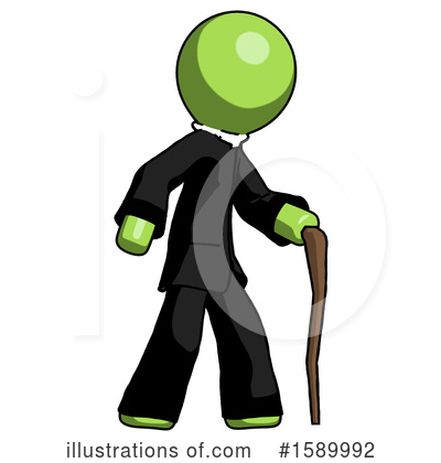 Royalty-Free (RF) Green Design Mascot Clipart Illustration by Leo Blanchette - Stock Sample #1589992