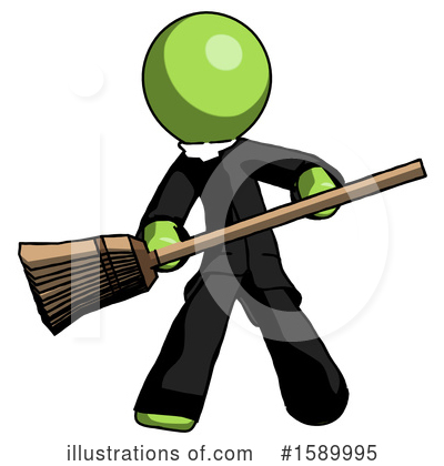 Royalty-Free (RF) Green Design Mascot Clipart Illustration by Leo Blanchette - Stock Sample #1589995