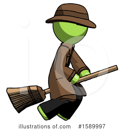 Royalty-Free (RF) Green Design Mascot Clipart Illustration by Leo Blanchette - Stock Sample #1589997