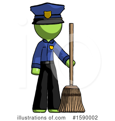 Royalty-Free (RF) Green Design Mascot Clipart Illustration by Leo Blanchette - Stock Sample #1590002