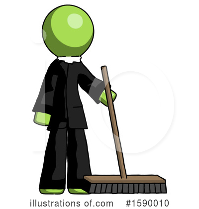 Royalty-Free (RF) Green Design Mascot Clipart Illustration by Leo Blanchette - Stock Sample #1590010