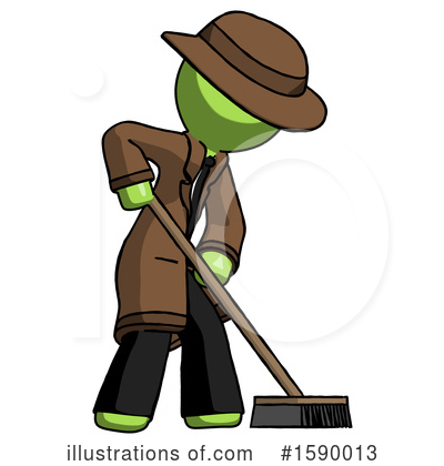 Royalty-Free (RF) Green Design Mascot Clipart Illustration by Leo Blanchette - Stock Sample #1590013