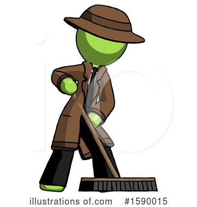 Royalty-Free (RF) Green Design Mascot Clipart Illustration by Leo Blanchette - Stock Sample #1590015