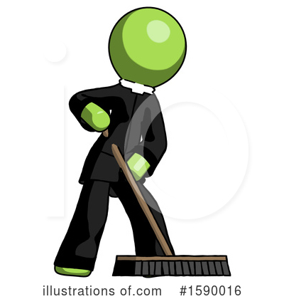 Royalty-Free (RF) Green Design Mascot Clipart Illustration by Leo Blanchette - Stock Sample #1590016
