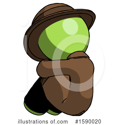 Royalty-Free (RF) Green Design Mascot Clipart Illustration by Leo Blanchette - Stock Sample #1590020