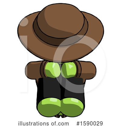Royalty-Free (RF) Green Design Mascot Clipart Illustration by Leo Blanchette - Stock Sample #1590029
