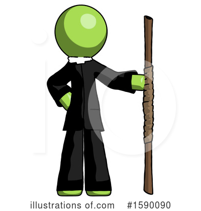 Royalty-Free (RF) Green Design Mascot Clipart Illustration by Leo Blanchette - Stock Sample #1590090