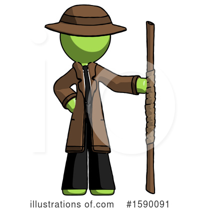 Royalty-Free (RF) Green Design Mascot Clipart Illustration by Leo Blanchette - Stock Sample #1590091