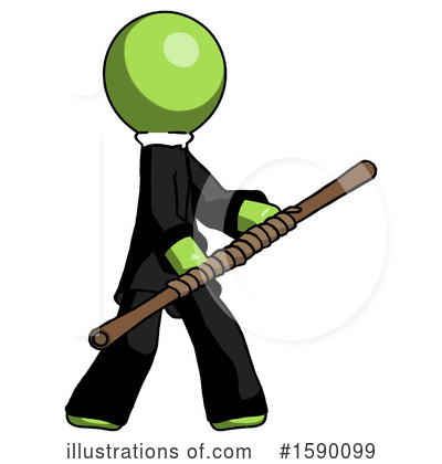 Royalty-Free (RF) Green Design Mascot Clipart Illustration by Leo Blanchette - Stock Sample #1590099