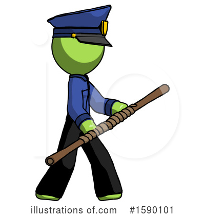Royalty-Free (RF) Green Design Mascot Clipart Illustration by Leo Blanchette - Stock Sample #1590101
