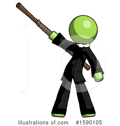 Royalty-Free (RF) Green Design Mascot Clipart Illustration by Leo Blanchette - Stock Sample #1590105