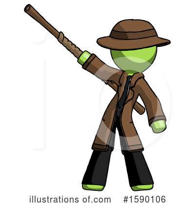 Royalty-Free (RF) Green Design Mascot Clipart Illustration by Leo Blanchette - Stock Sample #1590106