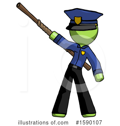 Royalty-Free (RF) Green Design Mascot Clipart Illustration by Leo Blanchette - Stock Sample #1590107