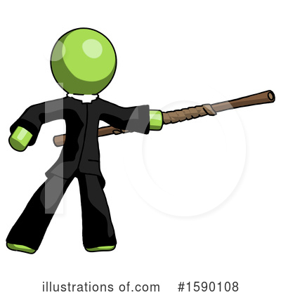 Royalty-Free (RF) Green Design Mascot Clipart Illustration by Leo Blanchette - Stock Sample #1590108