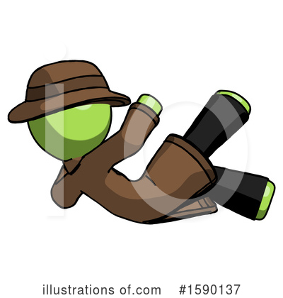 Royalty-Free (RF) Green Design Mascot Clipart Illustration by Leo Blanchette - Stock Sample #1590137