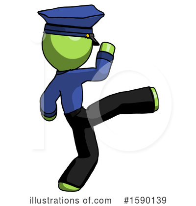 Royalty-Free (RF) Green Design Mascot Clipart Illustration by Leo Blanchette - Stock Sample #1590139
