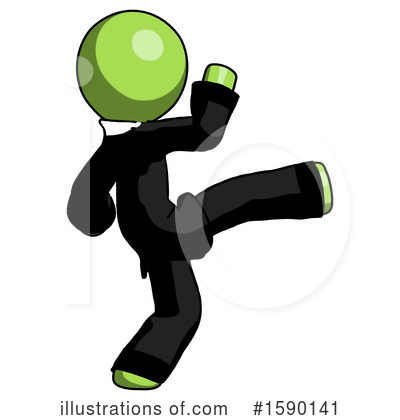 Royalty-Free (RF) Green Design Mascot Clipart Illustration by Leo Blanchette - Stock Sample #1590141