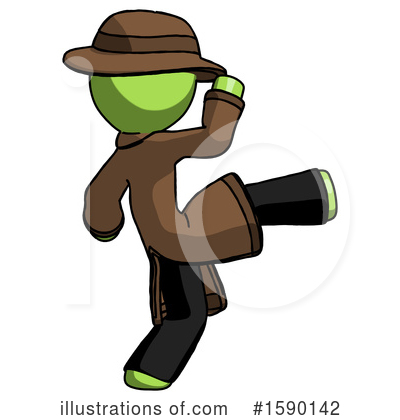 Royalty-Free (RF) Green Design Mascot Clipart Illustration by Leo Blanchette - Stock Sample #1590142