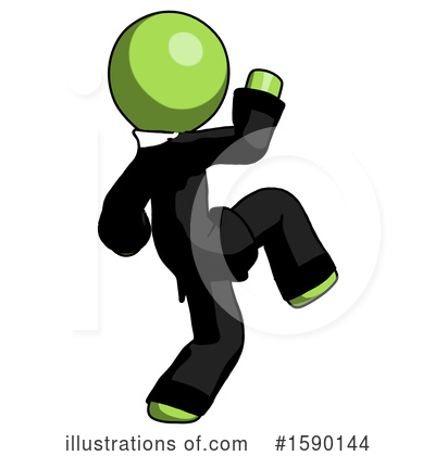 Royalty-Free (RF) Green Design Mascot Clipart Illustration by Leo Blanchette - Stock Sample #1590144