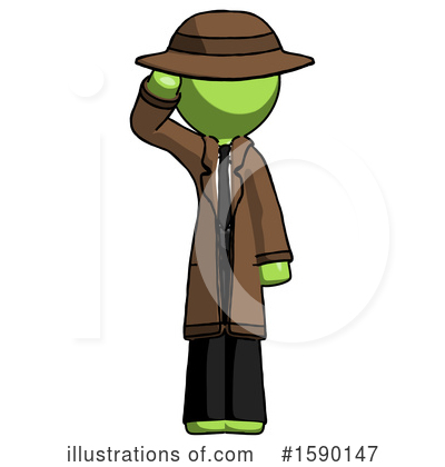 Royalty-Free (RF) Green Design Mascot Clipart Illustration by Leo Blanchette - Stock Sample #1590147