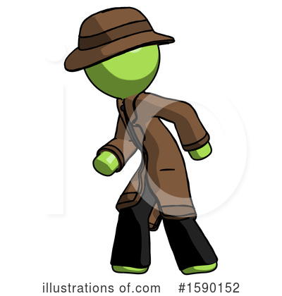 Royalty-Free (RF) Green Design Mascot Clipart Illustration by Leo Blanchette - Stock Sample #1590152