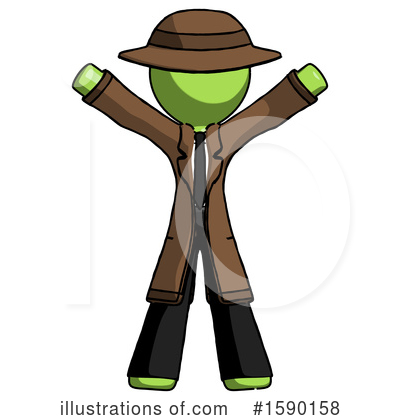 Royalty-Free (RF) Green Design Mascot Clipart Illustration by Leo Blanchette - Stock Sample #1590158