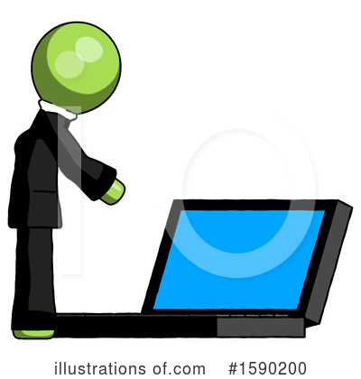 Royalty-Free (RF) Green Design Mascot Clipart Illustration by Leo Blanchette - Stock Sample #1590200