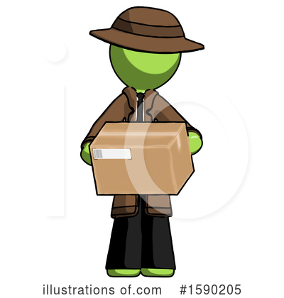Royalty-Free (RF) Green Design Mascot Clipart Illustration by Leo Blanchette - Stock Sample #1590205