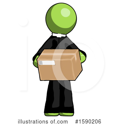 Royalty-Free (RF) Green Design Mascot Clipart Illustration by Leo Blanchette - Stock Sample #1590206
