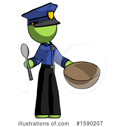 Royalty-Free (RF) Green Design Mascot Clipart Illustration by Leo Blanchette - Stock Sample #1590207