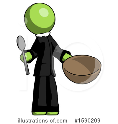 Royalty-Free (RF) Green Design Mascot Clipart Illustration by Leo Blanchette - Stock Sample #1590209