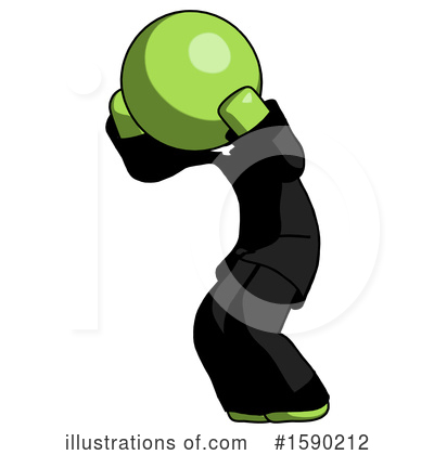 Royalty-Free (RF) Green Design Mascot Clipart Illustration by Leo Blanchette - Stock Sample #1590212