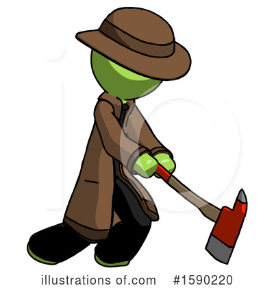 Royalty-Free (RF) Green Design Mascot Clipart Illustration by Leo Blanchette - Stock Sample #1590220